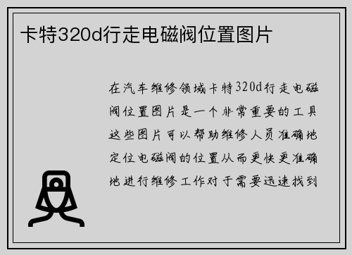 卡特320d行走电磁阀位置图片